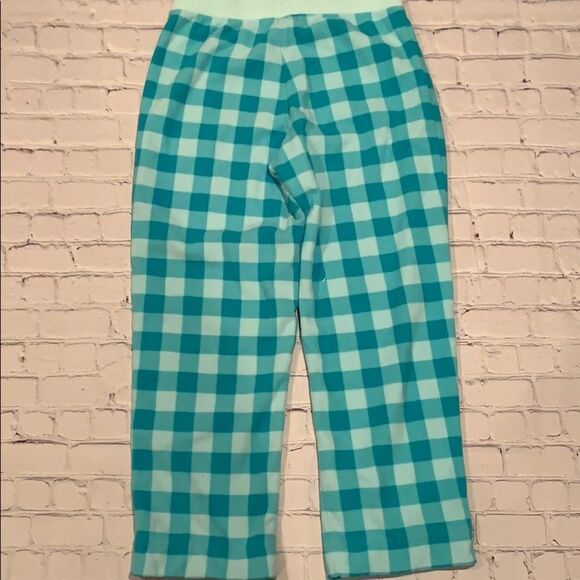 Lands' End Fleece Check Pajama Pants - Picture 3 of 3